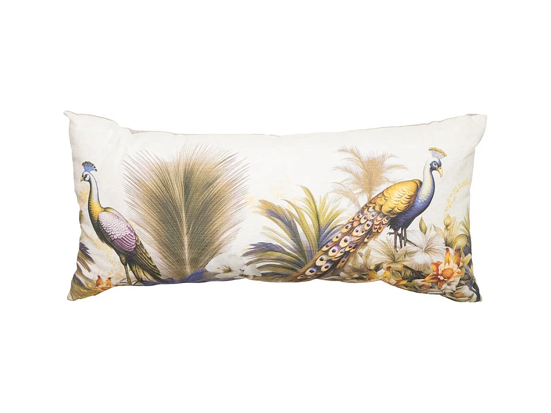 Coussin décoratif Flore violet - Env. 28x60 cm - Lot de 4