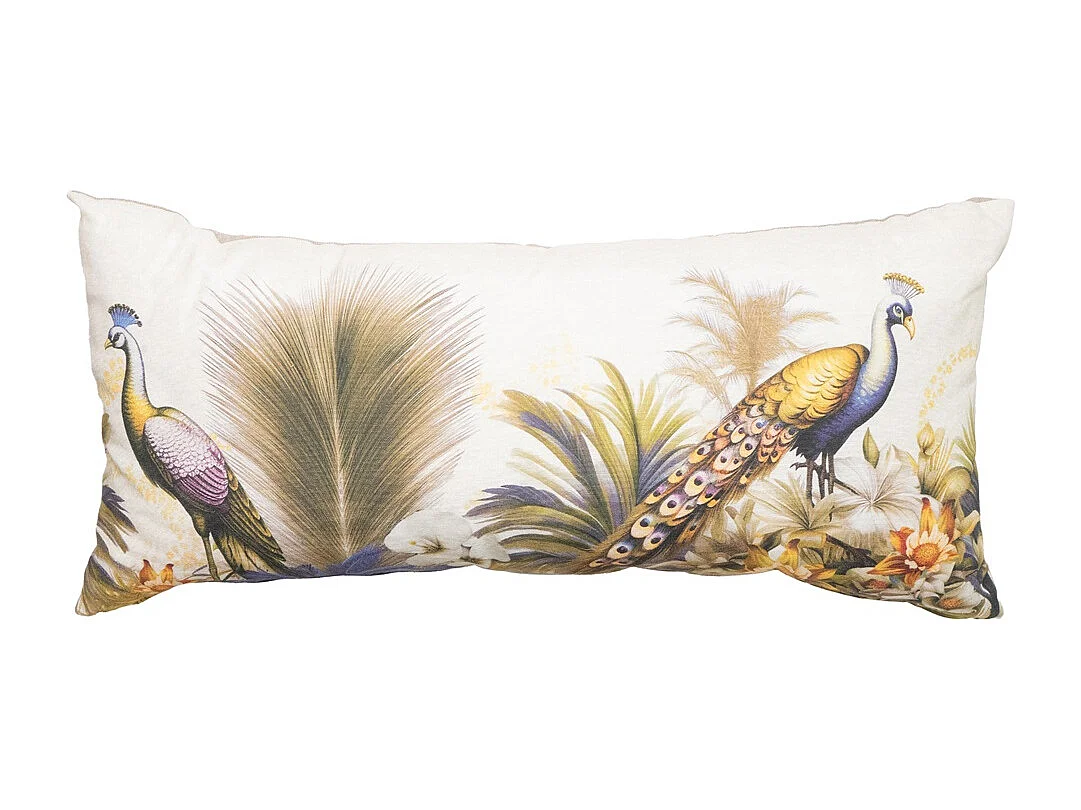 Coussin décoratif Flore violet - Env. 28x60 cm - Lot de 4