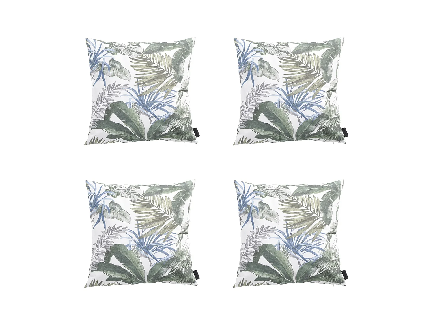 Coussin décoratif Bliss bleu - Env. 45x45 cm - Lot de 4