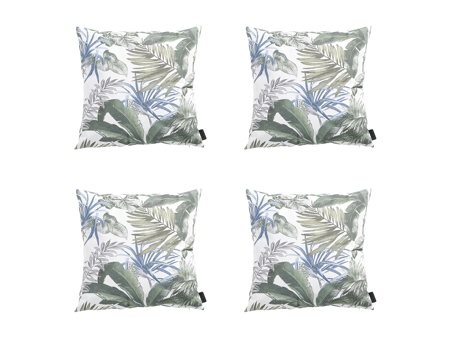 Coussin décoratif Bliss bleu - Env. 45x45 cm - Lot de 4