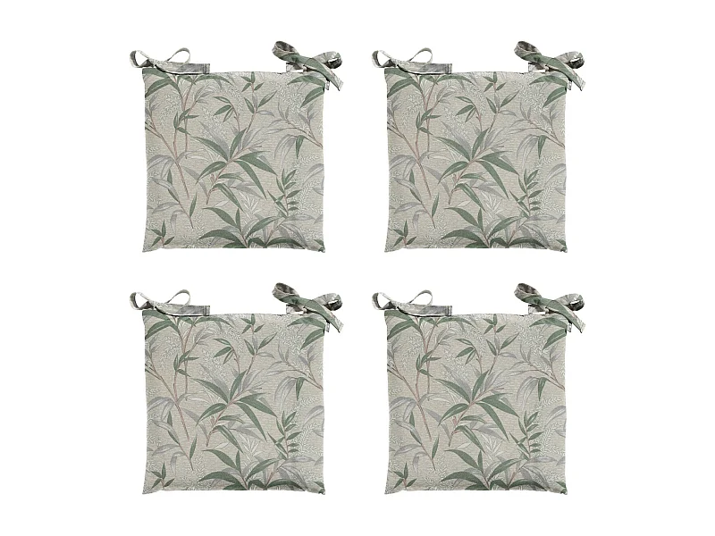 Sitzkissen Toskana Palma natur - ca. 46x46 cm - 4er Set