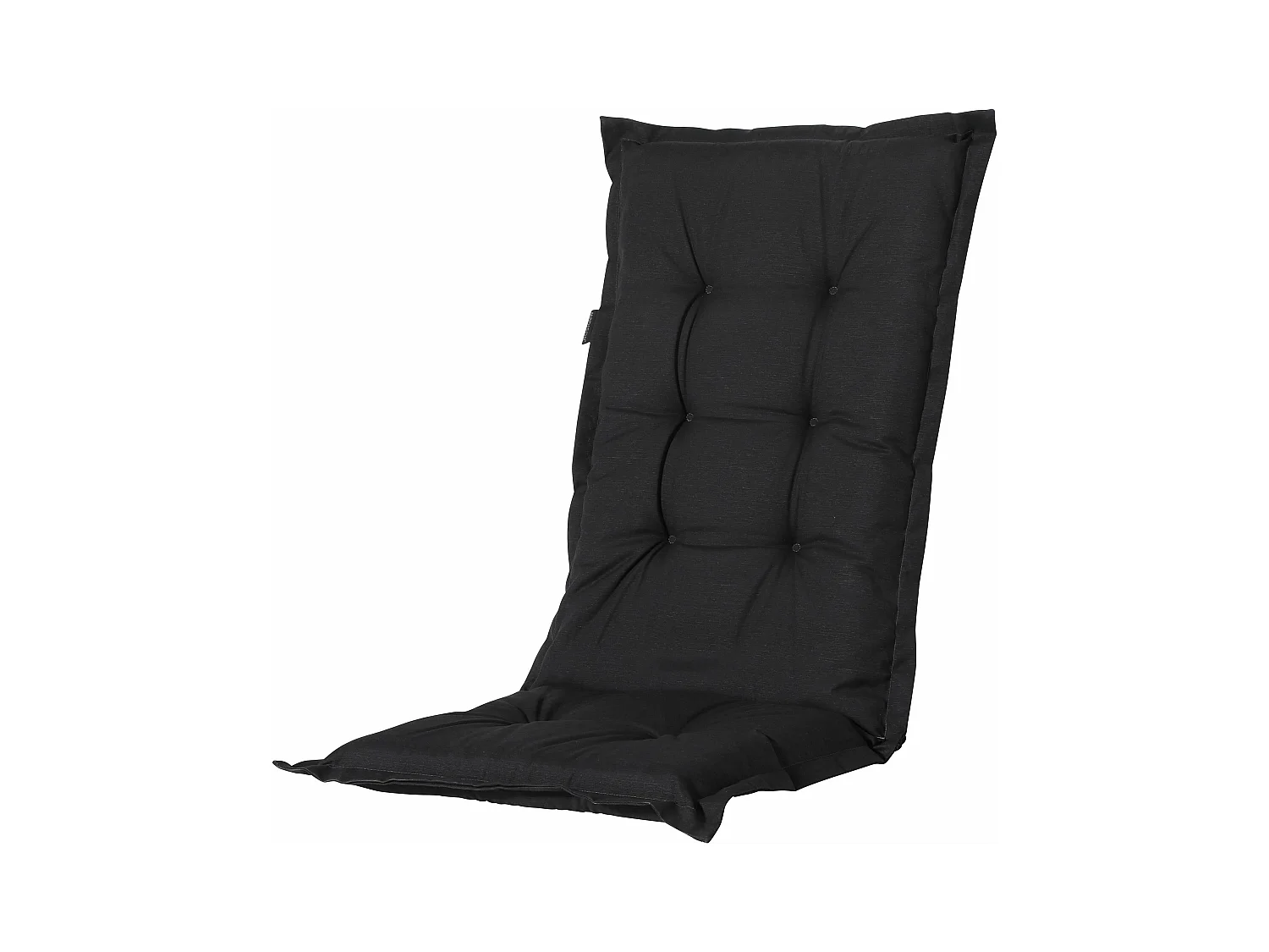 Coussin de chaise de jardin dossier bas Panama noir - Environ 105 x 50 cm - Lot de 4