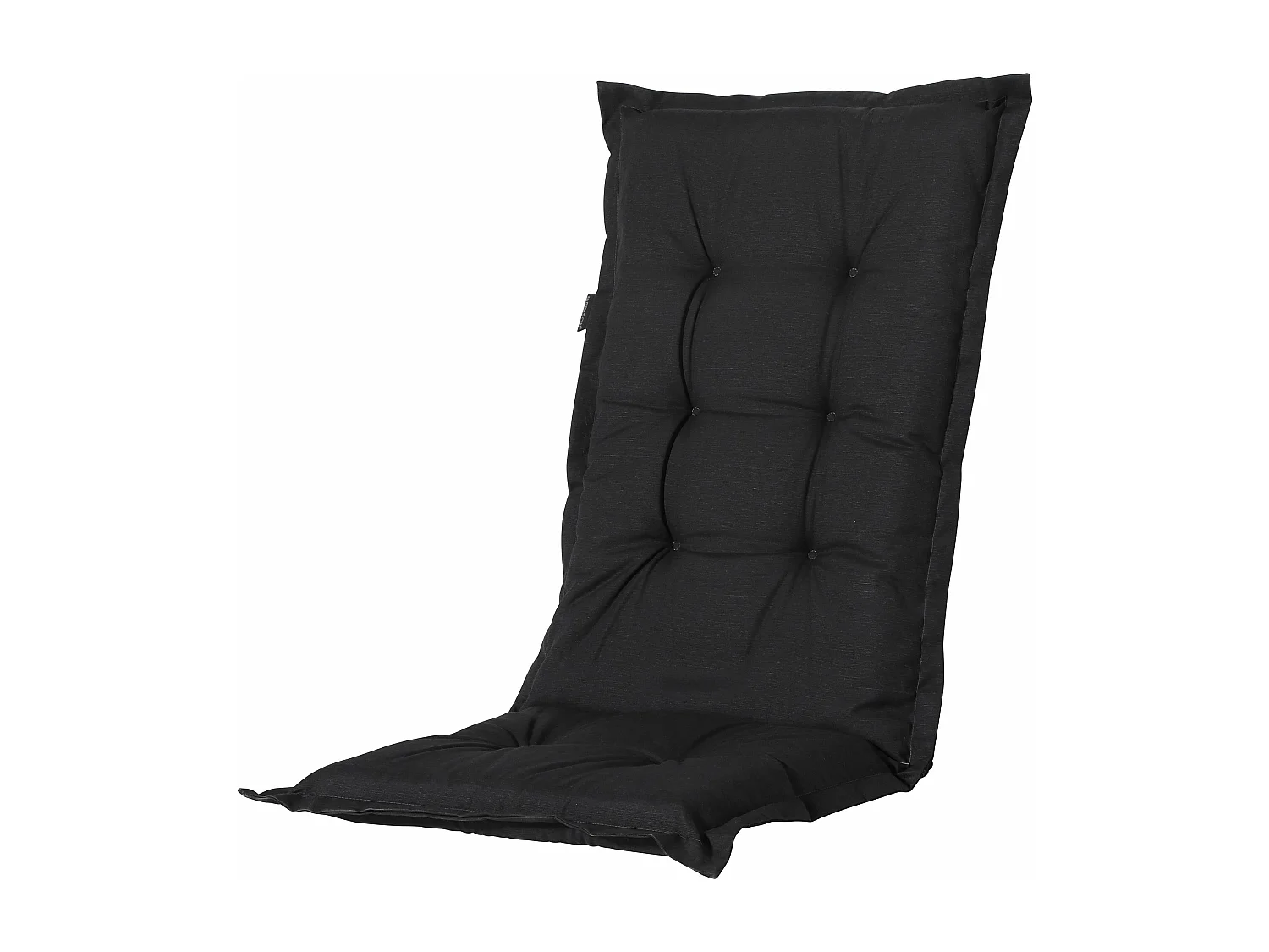 Coussin de chaise de jardin dossier bas Panama noir - Environ 105 x 50 cm - Lot de 4