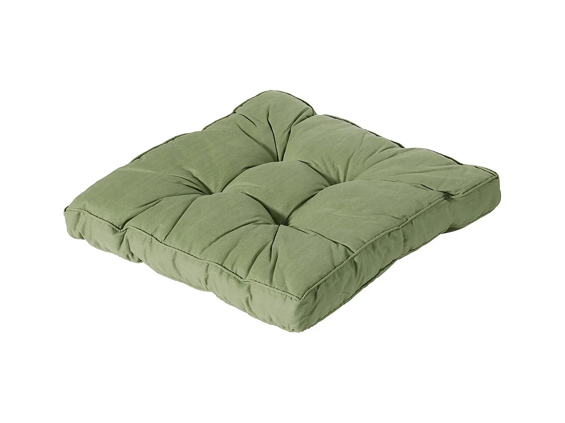 Coussin d'assise Florance Basic vert - Environ 73 x 73 cm - Lot de 2