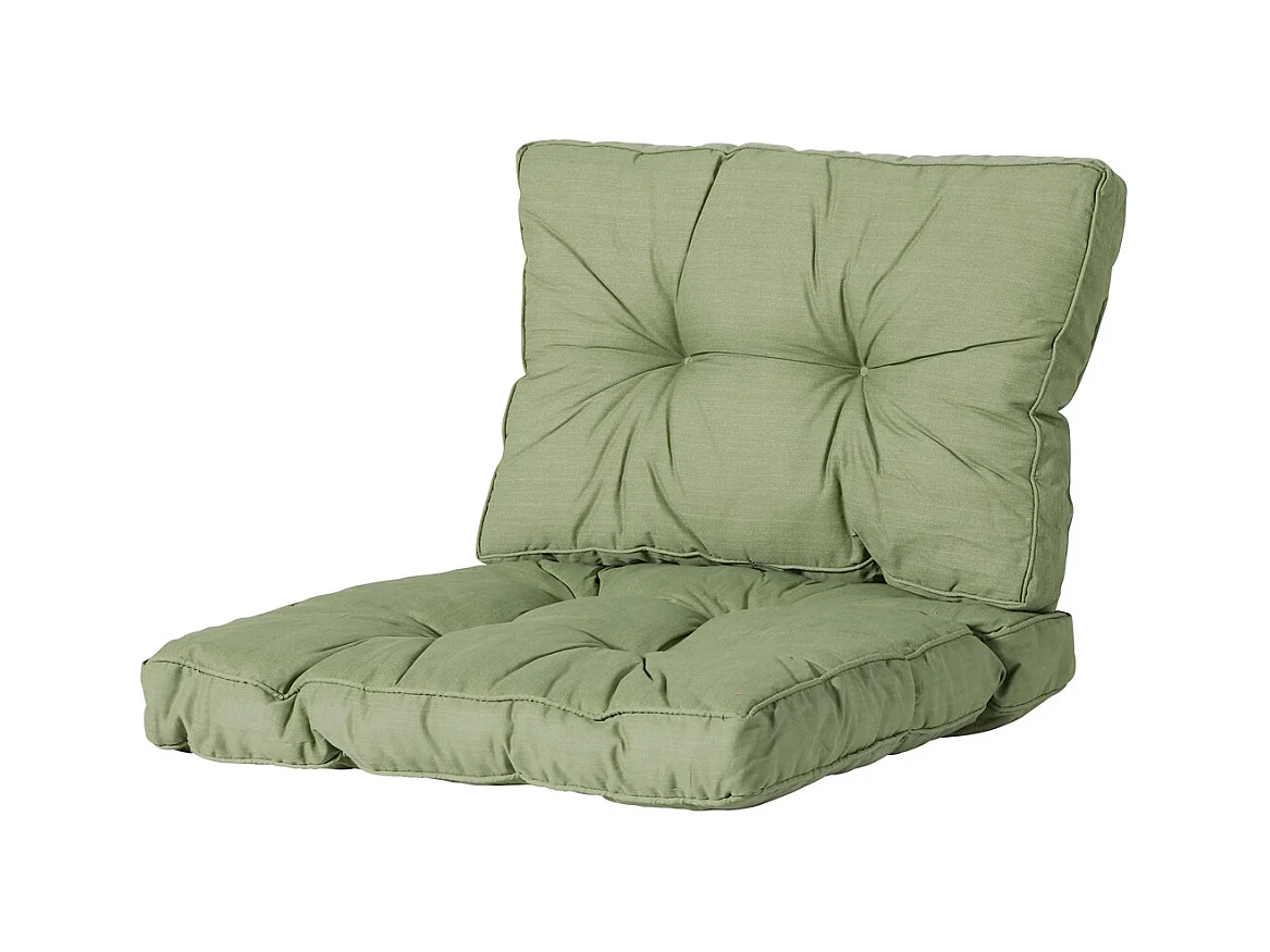 Coussin d'assise Florance Basic vert - Environ 73 x 73 cm - Lot de 2