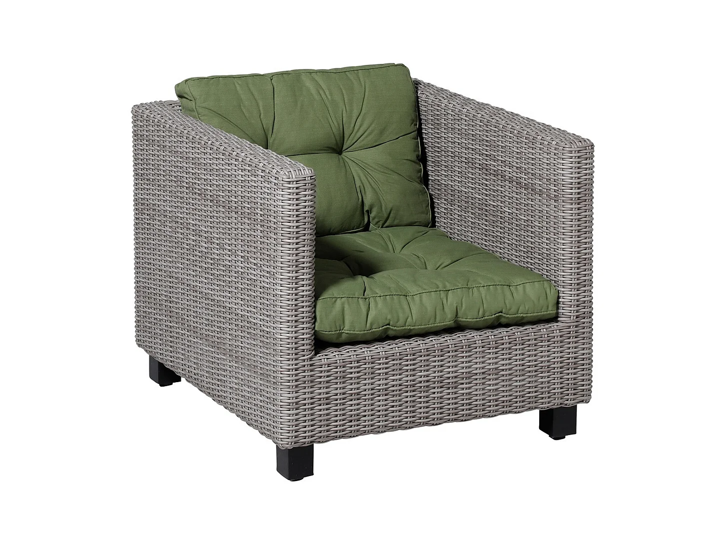 Coussin d'assise Florance Basic vert - Environ 73 x 73 cm - Lot de 2