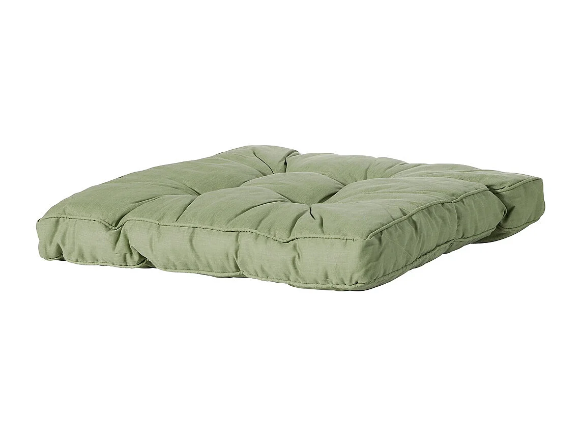 Coussin d'assise Florance Basic vert - Environ 73 x 73 cm - Lot de 2