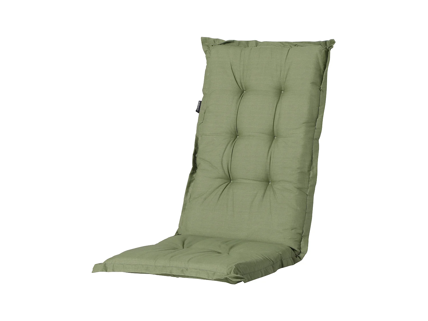 Coussin de chaise de jardin haut dossier Basic vert - Environ 123 x 50 cm - Lot de 4