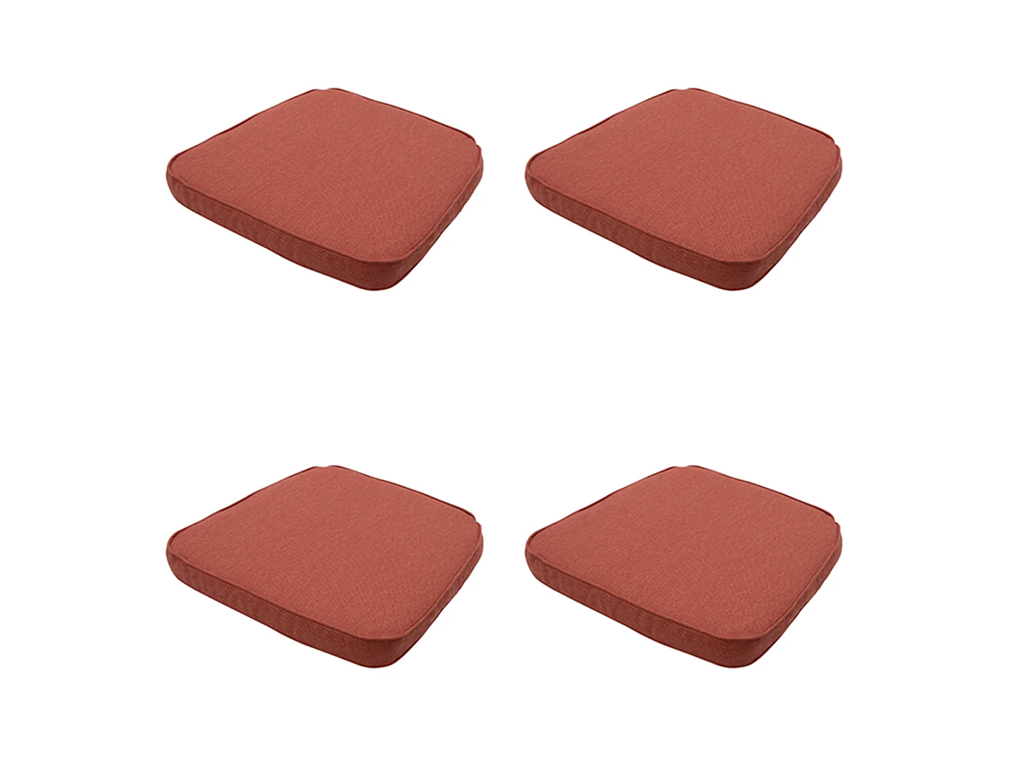 Coussin d'assise Wicker Terra toile éco+ - Env. 48 x 48 cm - Lot de 4