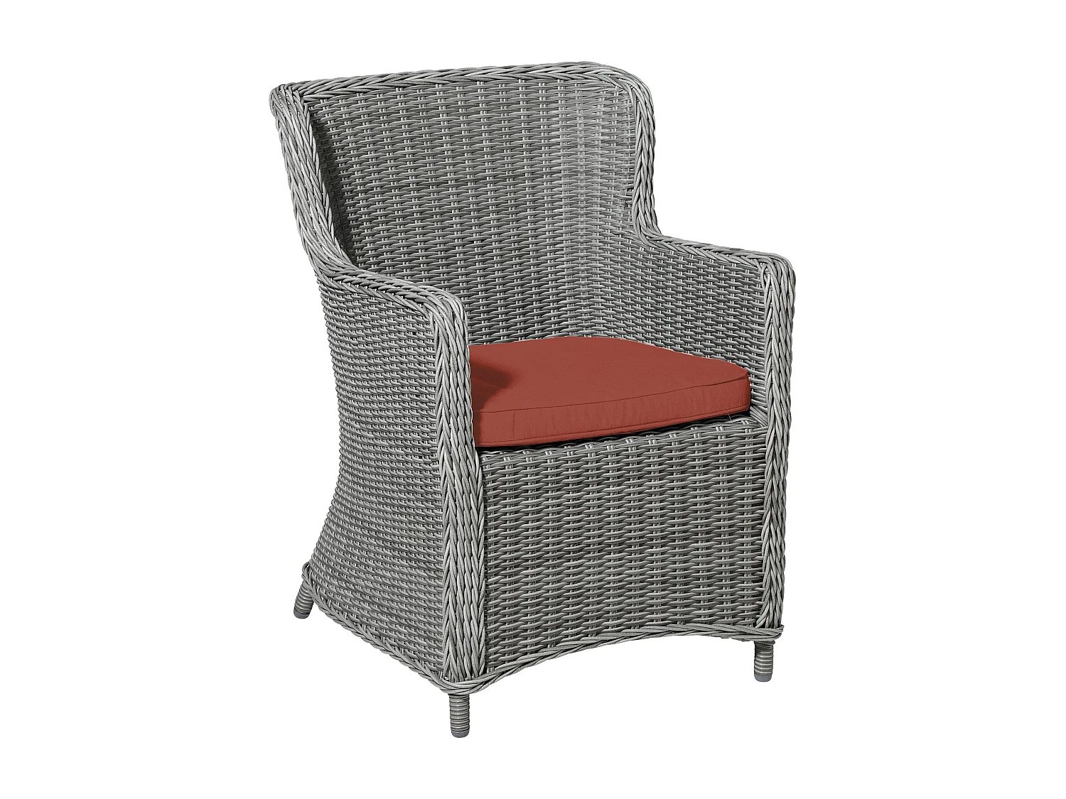 Coussin d'assise Wicker Terra toile éco+ - Env. 48 x 48 cm - Lot de 4