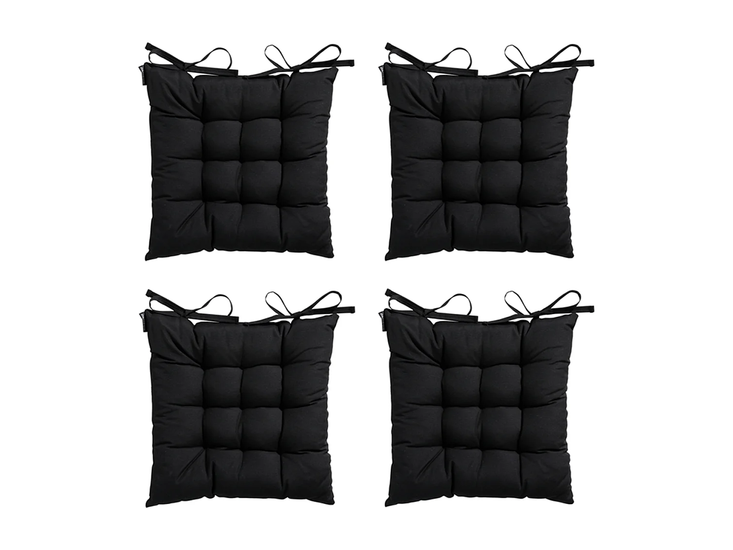 Zitkussen Toscane Panama black - Ca. 46x46 cm - Set van 4