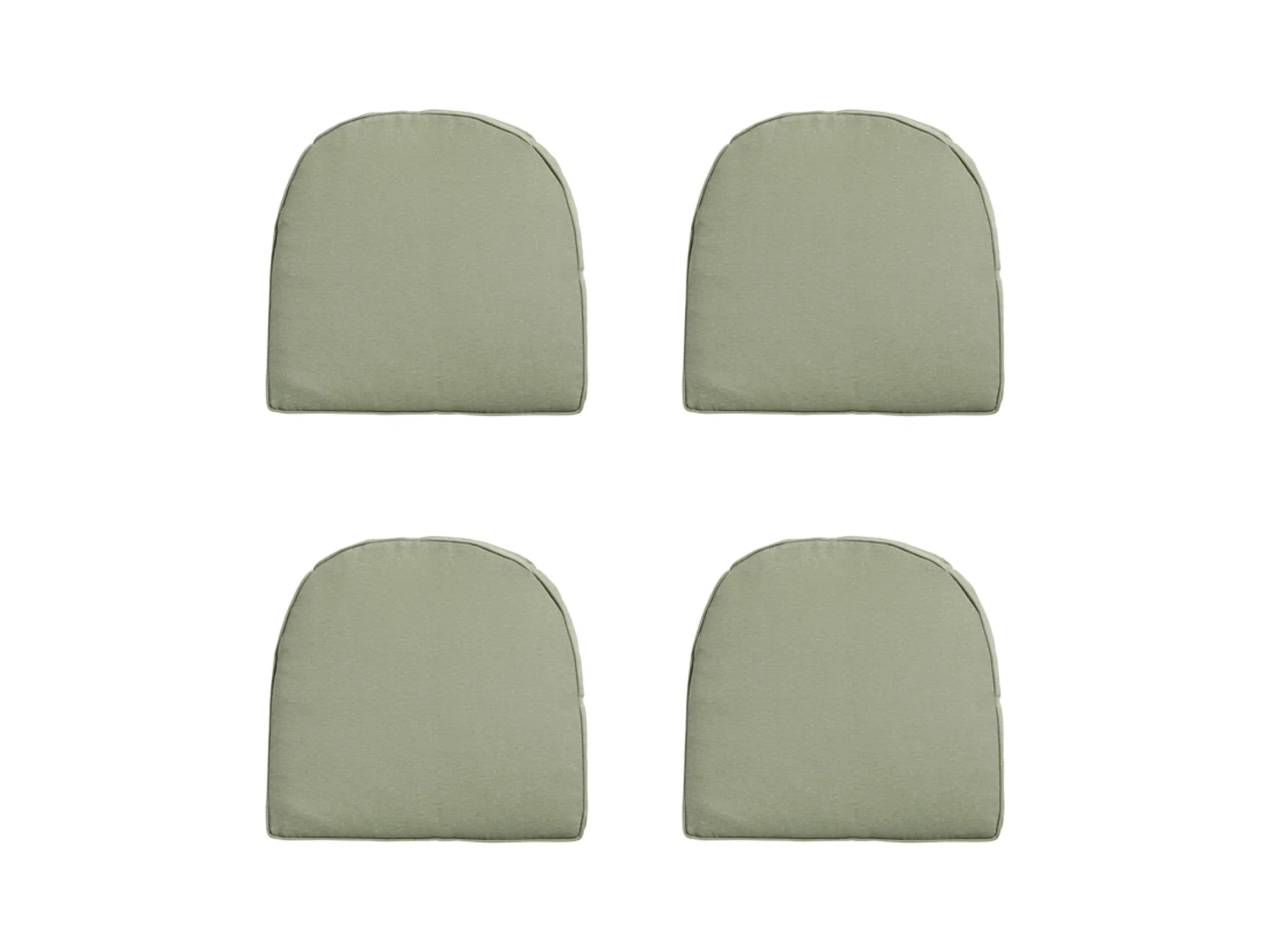 Coussin d'assise en osier York Panama sauge - Environ 48 x 48 cm - Lot de 4