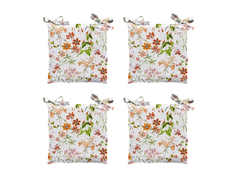 Zitkussen Toscane Milly natural - Ca. 46x46 cm - Set van 4