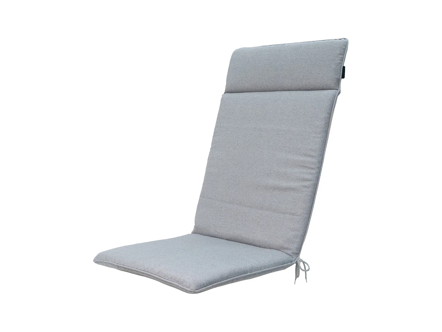 Coussin de chaise de jardin dossier haut Naples gris - Environ 120 x 50 cm - Lot de 4