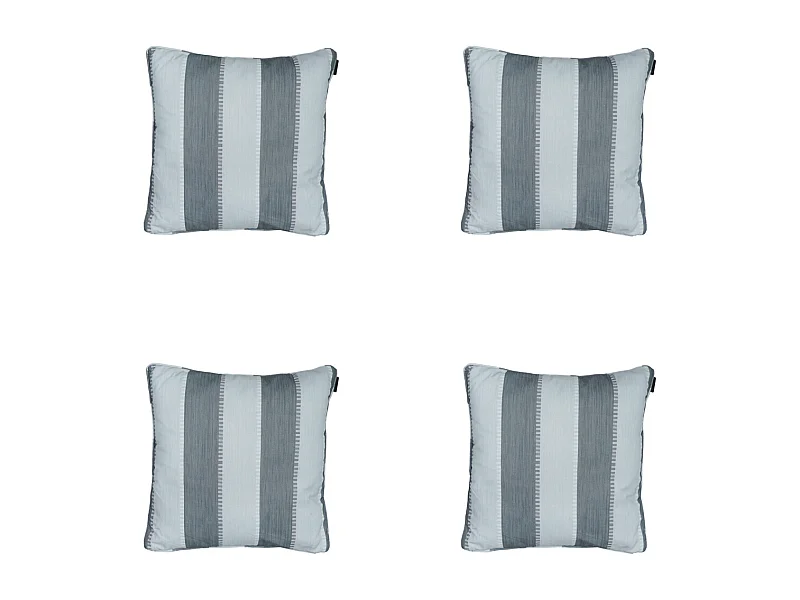 Coussin décoratif Banda gris - Environ 50x50 cm - Lot de 4