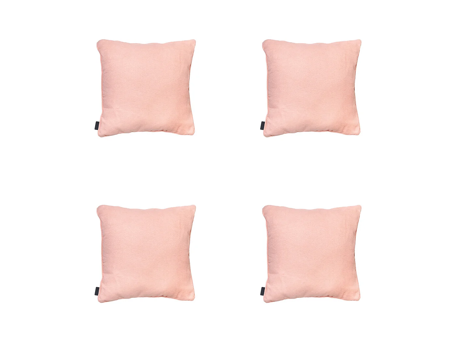 Coussin décoratif Naples saumon - Env. 50x50 cm - Lot de 4