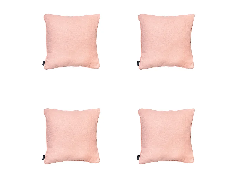 Coussin décoratif Naples saumon - Env. 50x50 cm - Lot de 4