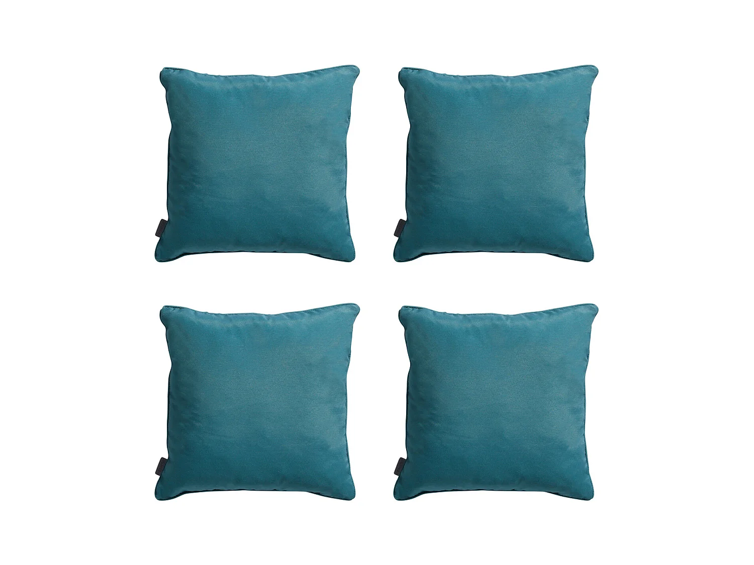 Coussin décoratif Panama bleu mer - Env. 45x45 cm - Lot de 4