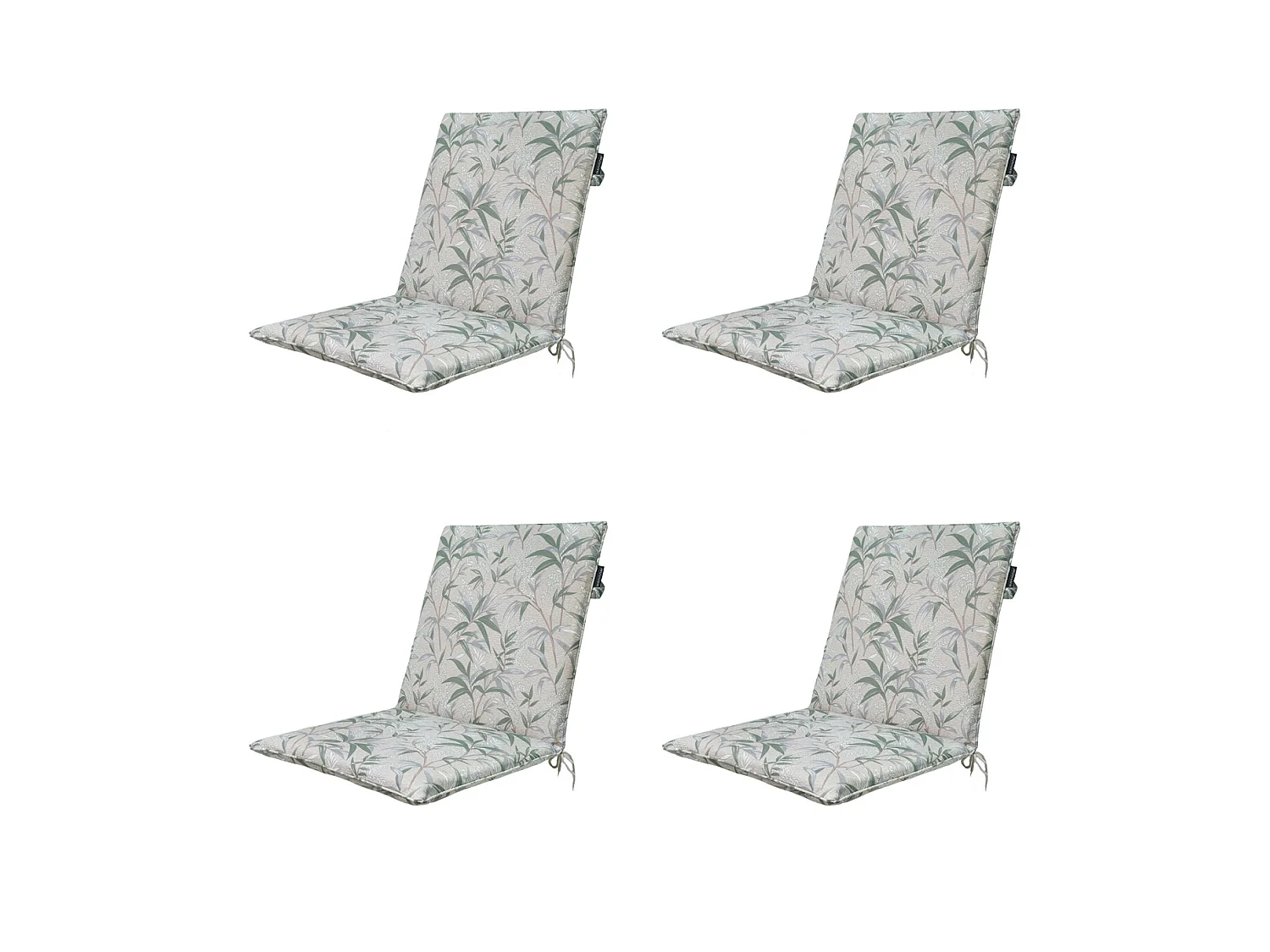 Coussin de chaise empilable Palma naturel - Environ 97 x 49 cm - Lot de 4