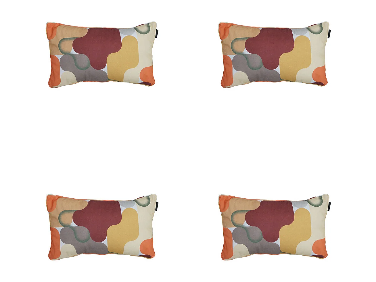 Coussin décoratif Grafi bordo - Env. 30x50 cm - Lot de 4