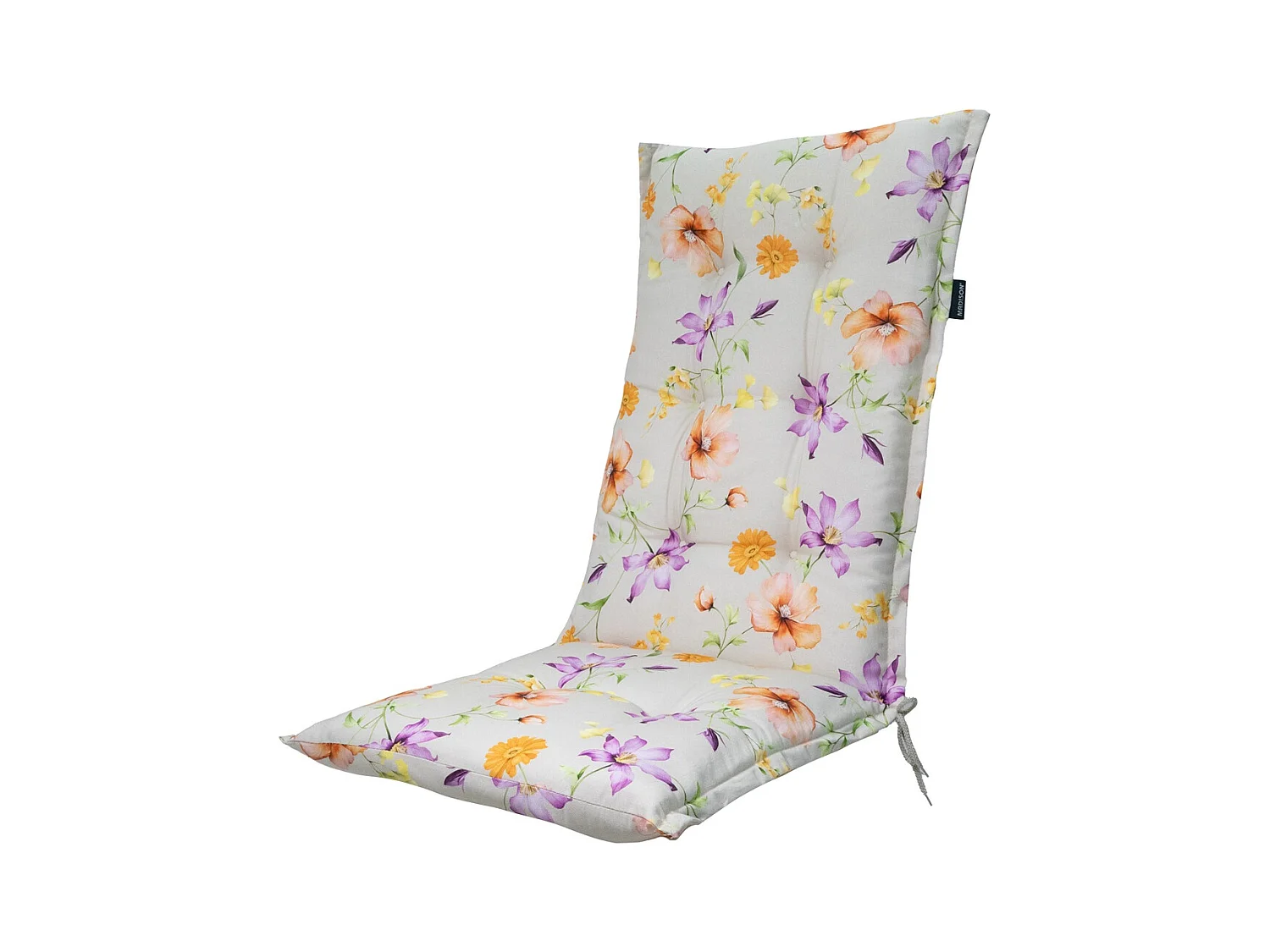 Coussin de chaise de jardin à dossier haut Florina violet - Dimensions approximatives : 123 x 50 cm - Lot de 4