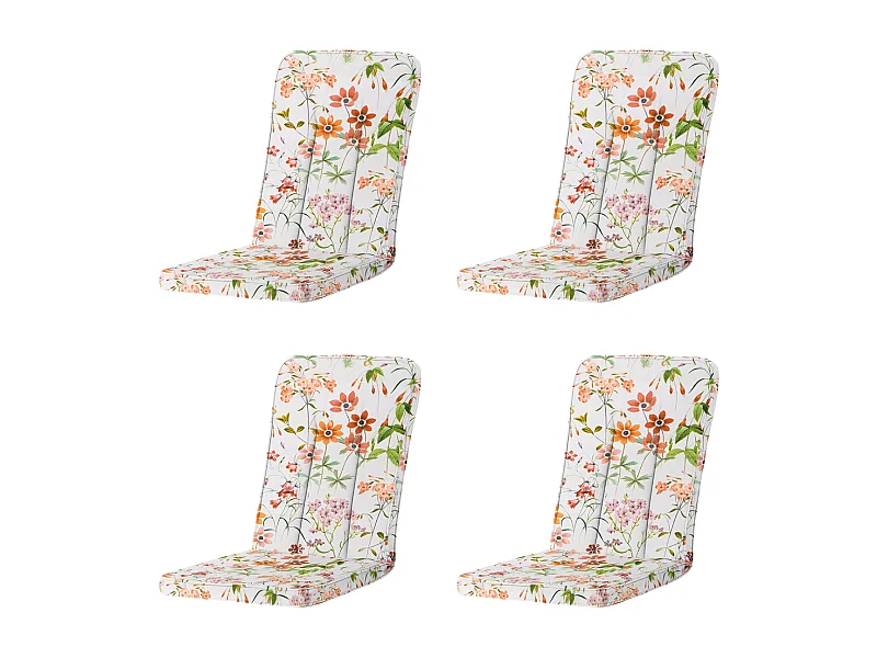 Coussin de jardin Exelsior/Primero/Balero Milly naturel - Environ 110 x 48 cm - Lot de 4