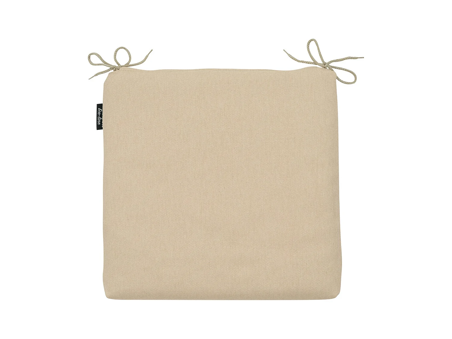 Coussin d'assise en toile beige éco+ - Environ 40 x 40 cm - Lot de 4