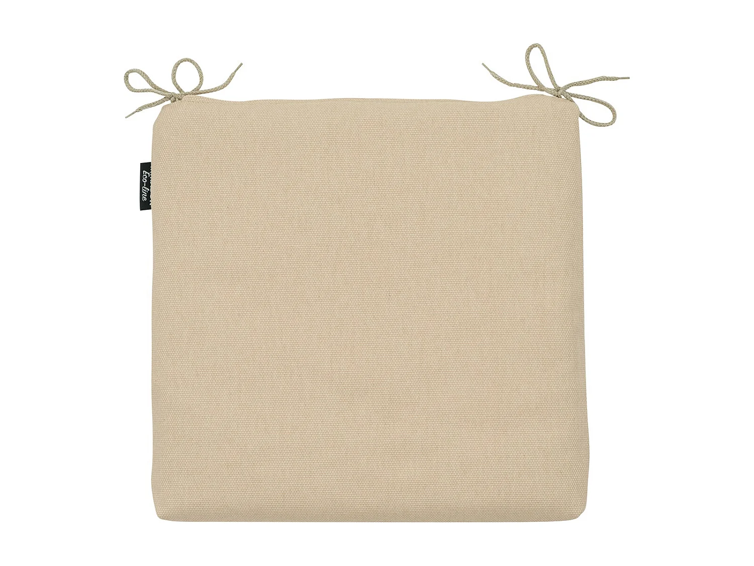Coussin d'assise en toile beige éco+ - Environ 40 x 40 cm - Lot de 4