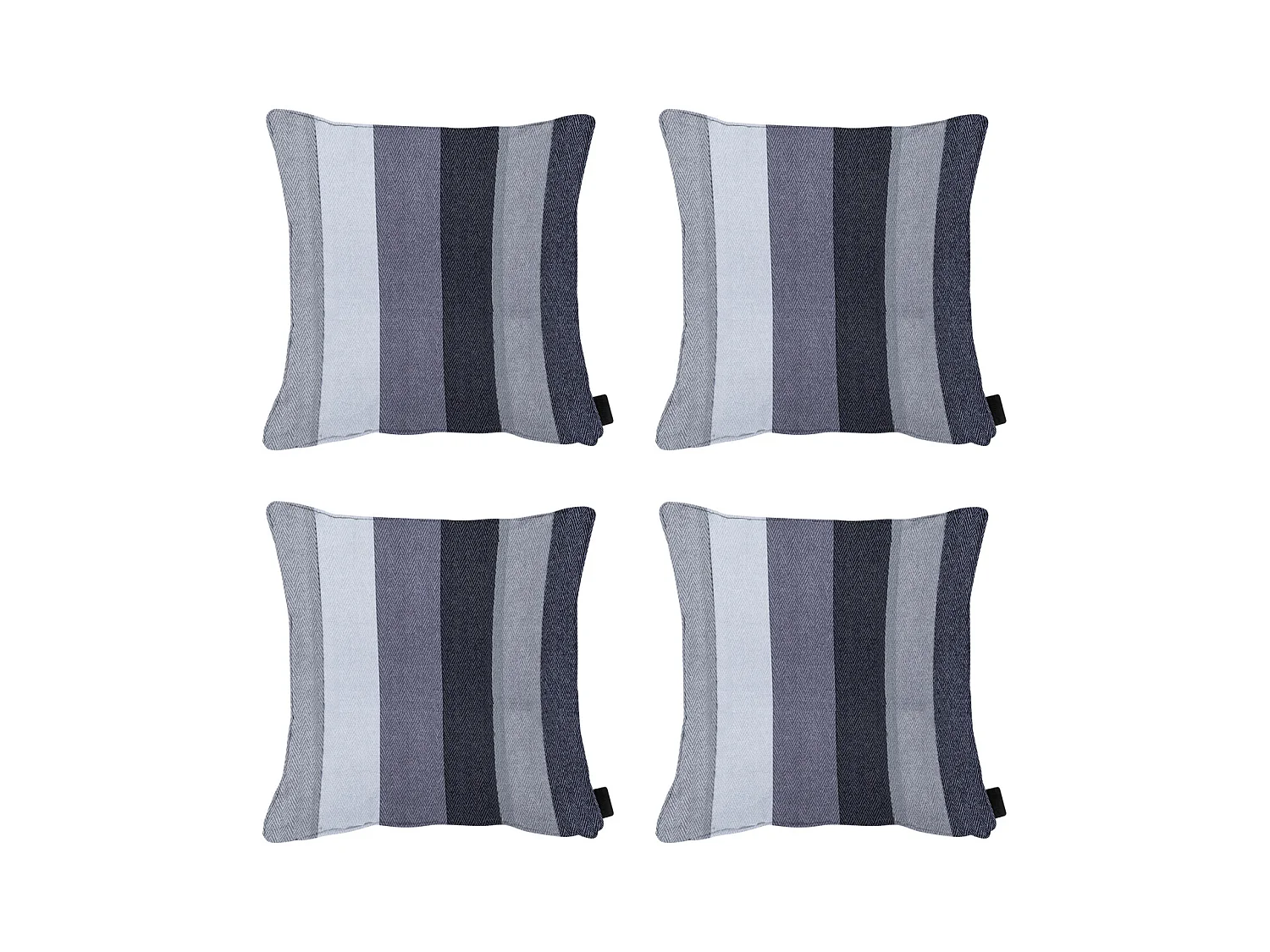 Coussin décoratif Victoria gris - Env. 50x50 cm - Lot de 4