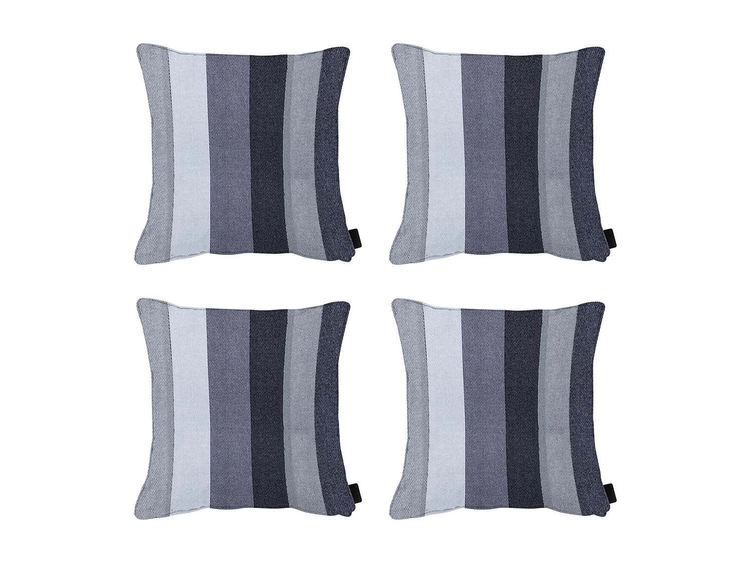 Coussin décoratif Victoria gris - Env. 50x50 cm - Lot de 4