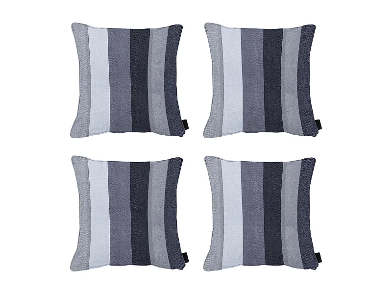 Coussin décoratif Victoria gris - Env. 50x50 cm - Lot de 4