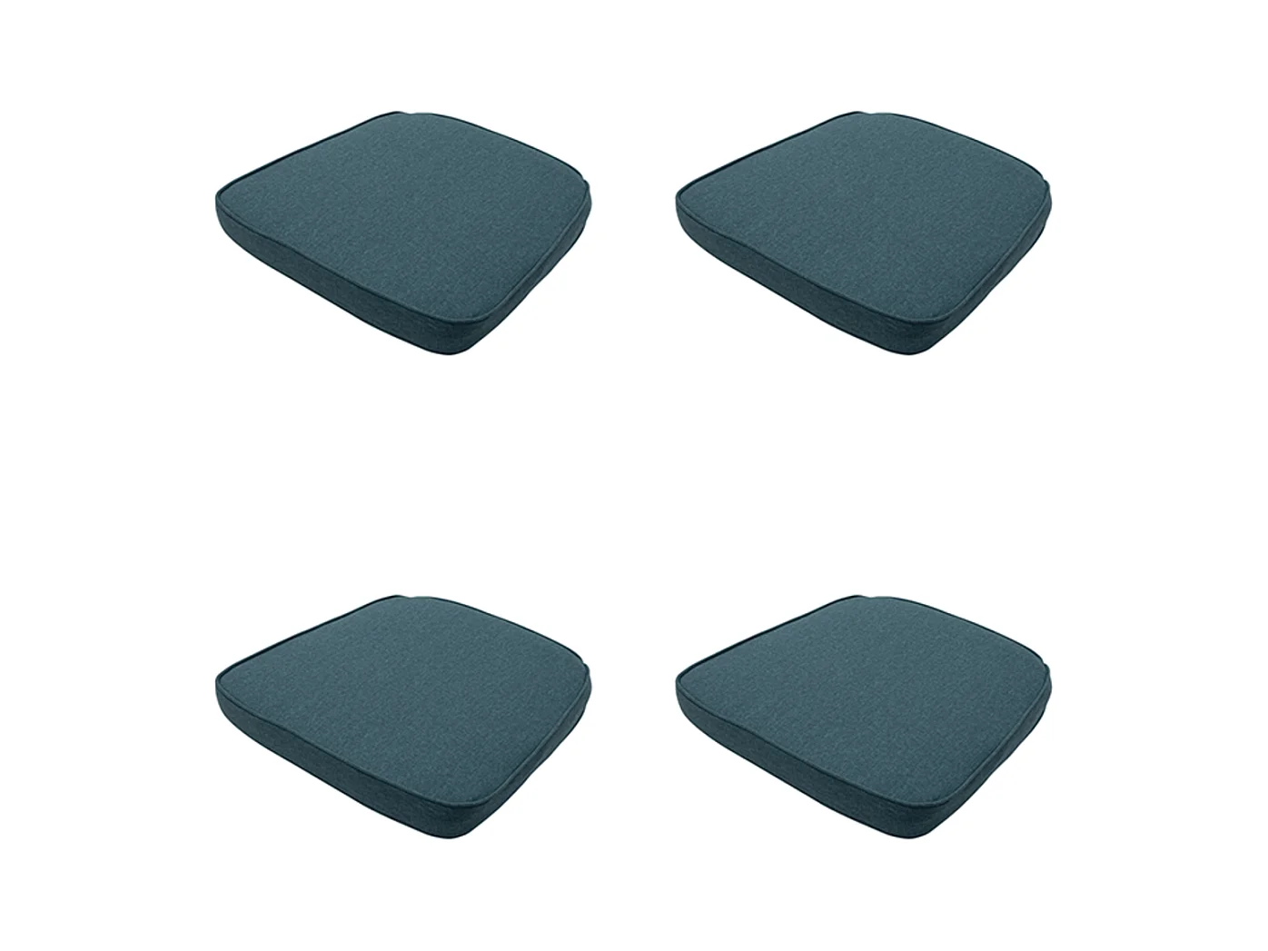 Coussin d'assise Wicker Sea blue canvas eco+ - Environ 48 x 48 cm - Lot de 4