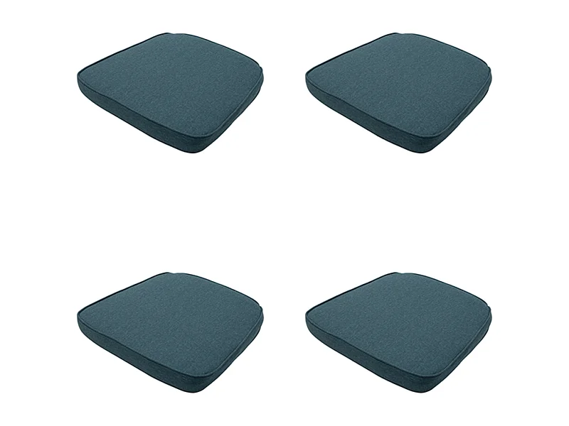 Coussin d'assise Wicker Sea blue canvas eco+ - Environ 48 x 48 cm - Lot de 4