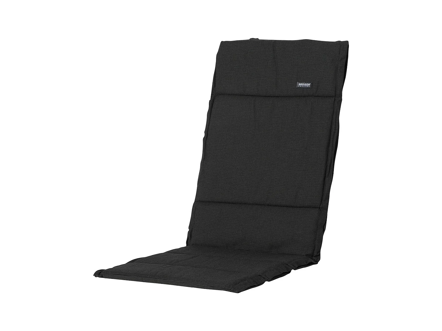 Gartenkissen Fiber Deluxe Rib schwarz - Ca. 125x50 cm - 4er Set