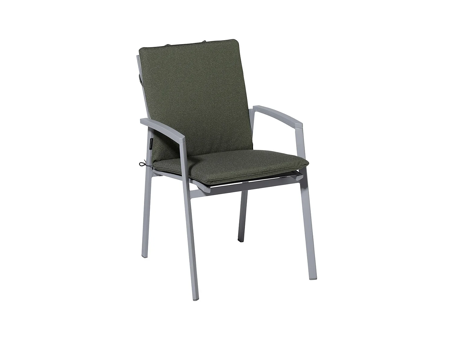 Coussin de chaise empilable Manchester vert - Environ 97 x 49 cm - Lot de 4