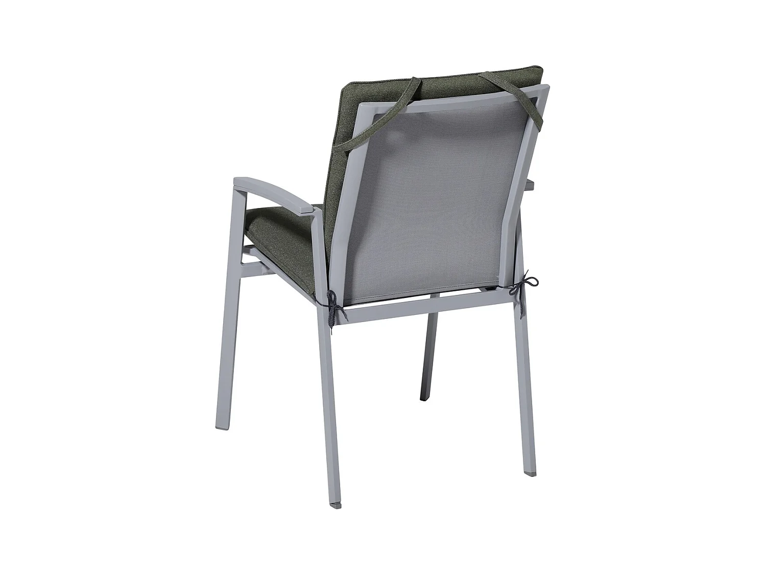 Coussin de chaise empilable Manchester vert - Environ 97 x 49 cm - Lot de 4