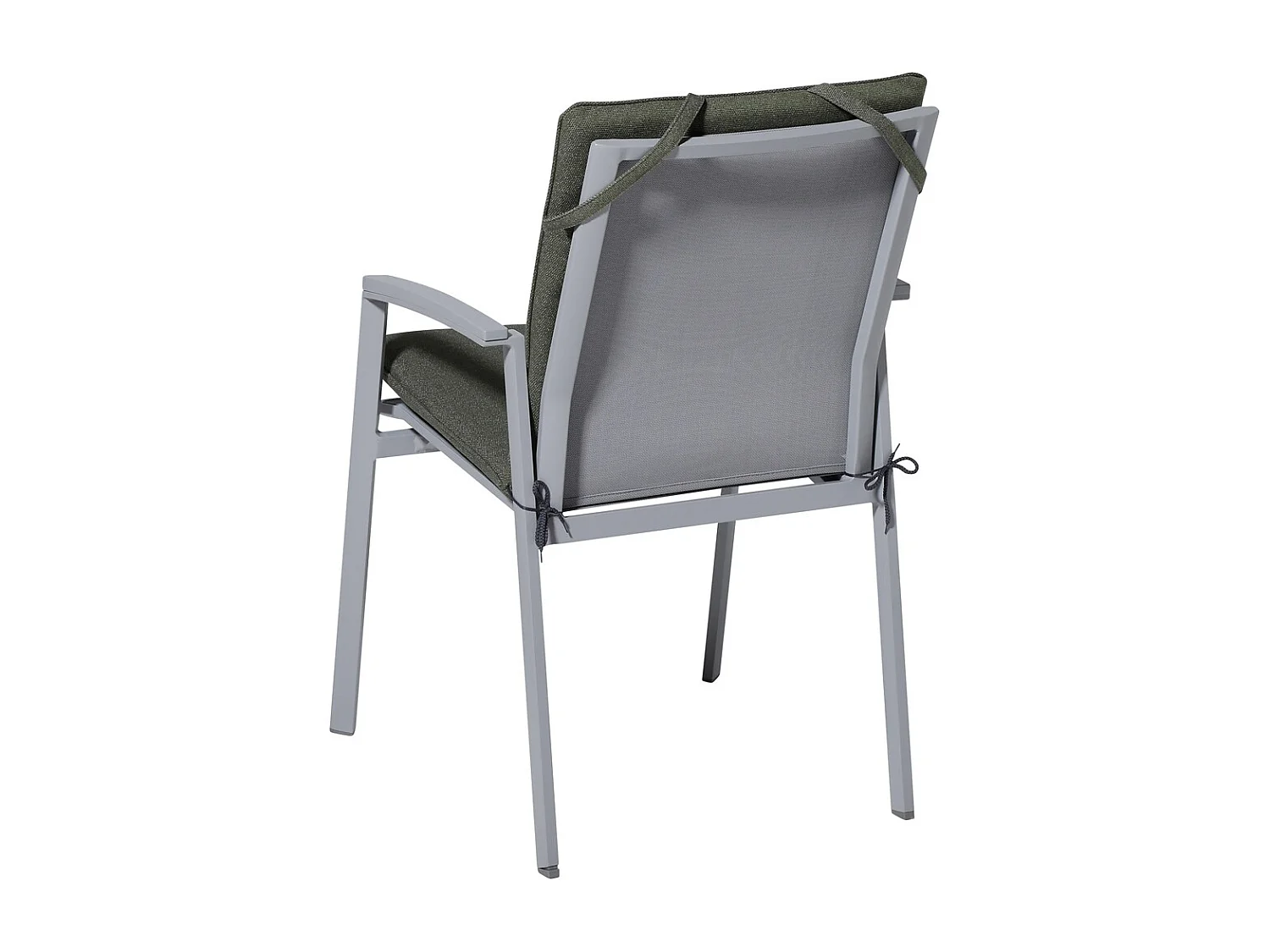 Coussin de chaise empilable Manchester vert - Environ 97 x 49 cm - Lot de 4