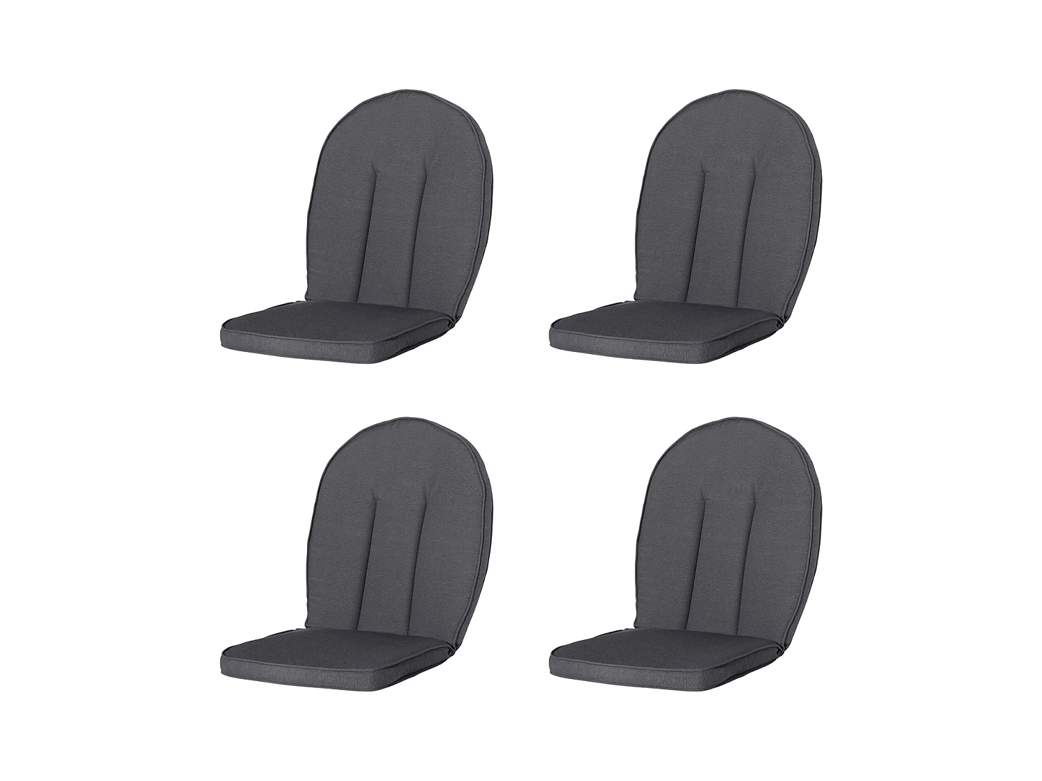 Coussin de jardin Kettler Comfort/Prince Panama gris - Env. 105 x 52 cm - Lot de 4