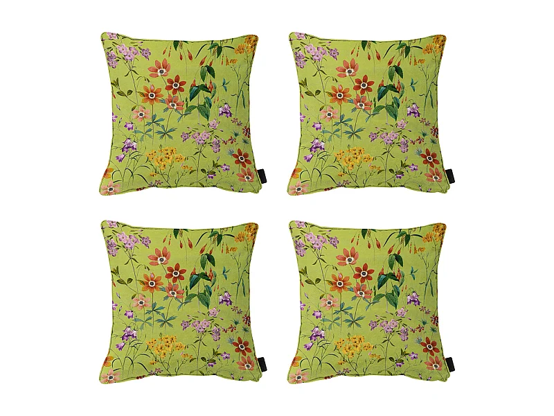 Coussin décoratif Milly vert - Env. 50x50 cm - Lot de 4