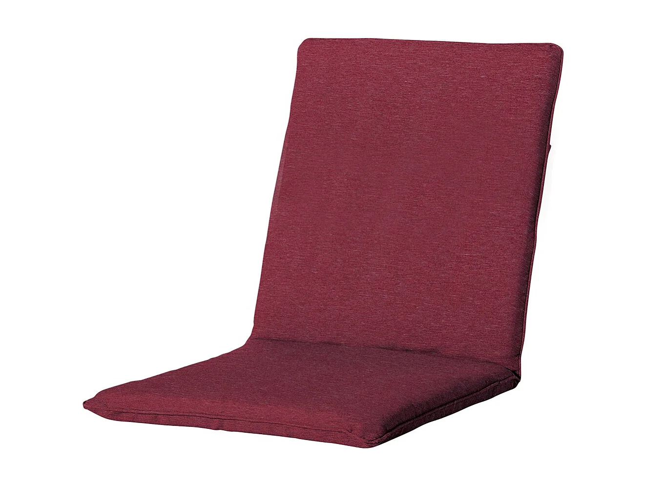 Coussin de chaise empilable Panama bordeaux - Env. 97x49 cm - Lot de 4