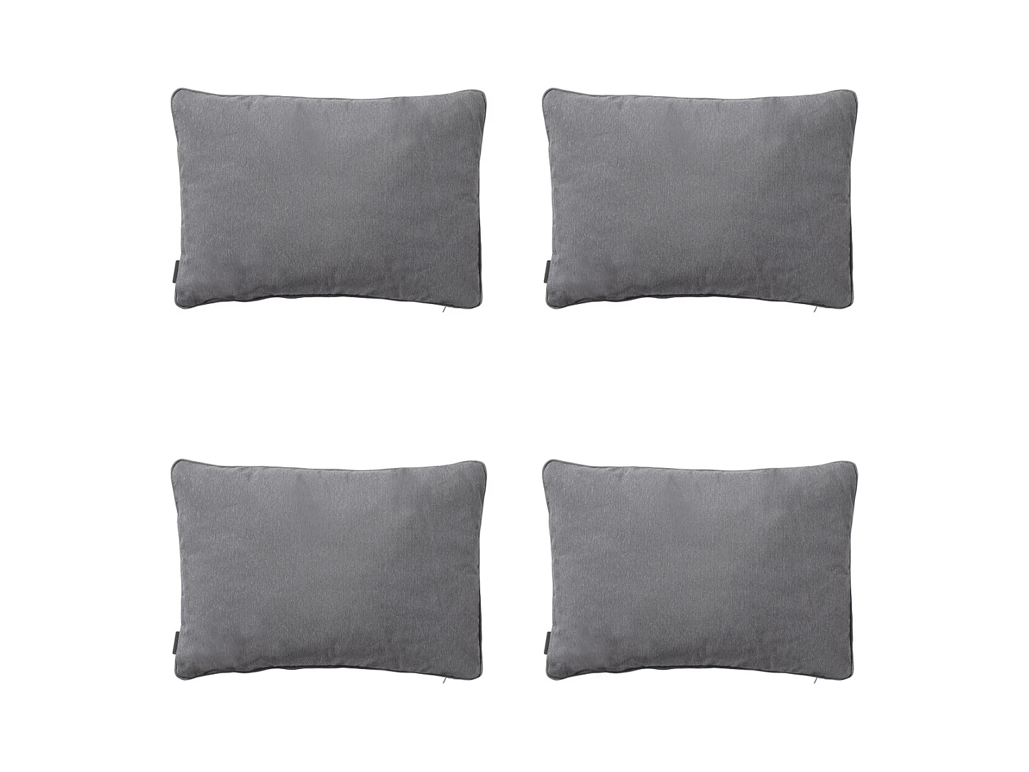 Coussin décoratif Panama gris - Env. 40x60 cm - Lot de 4