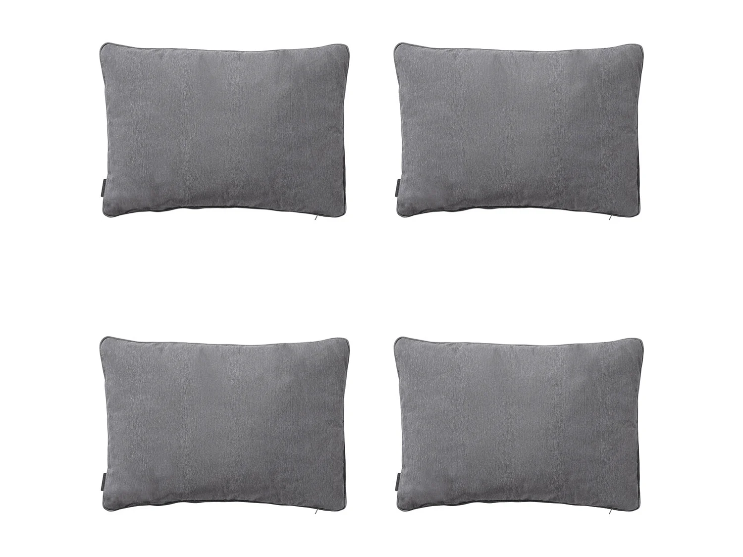 Coussin décoratif Panama gris - Env. 40x60 cm - Lot de 4