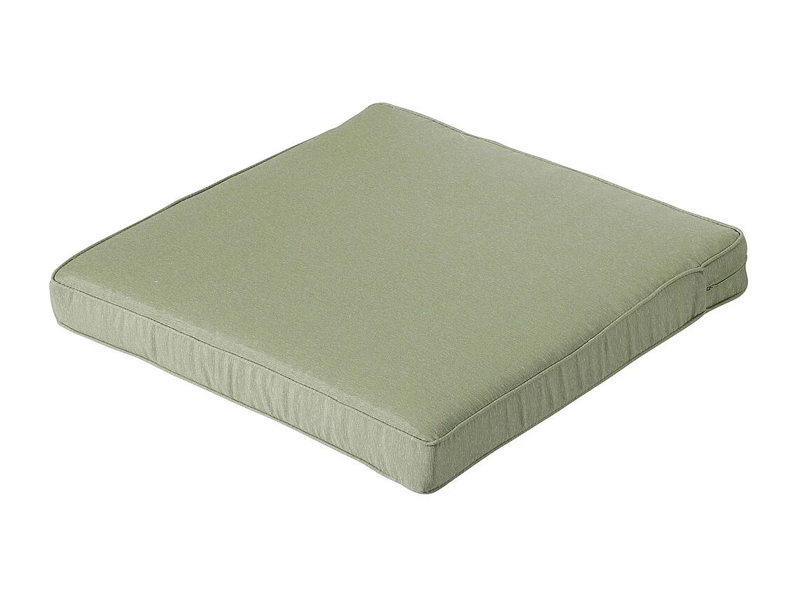 Coussin d'assise Lounge Profi-Line Panama sauge - Env. 60 x 60 cm - Lot de 2