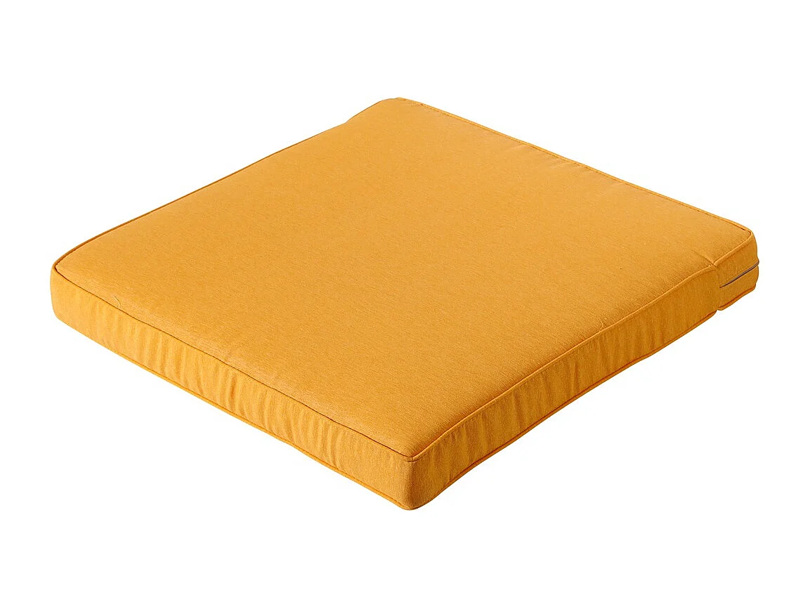 Coussin d'assise Lounge Profi-Line Panama doré brillant - Env. 60 x 60 cm - Lot de 2