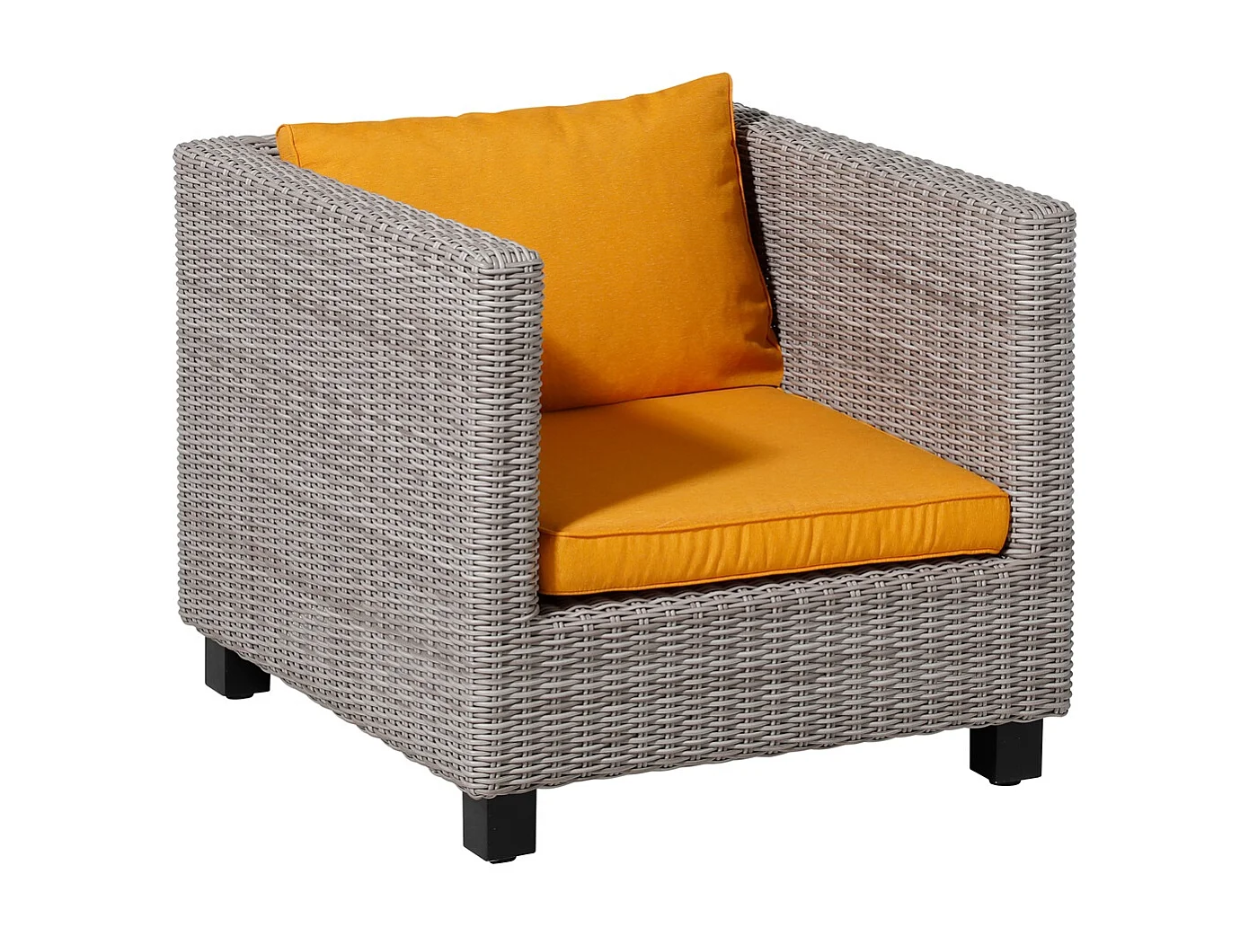 Coussin d'assise Lounge Profi-Line Panama doré brillant - Env. 60 x 60 cm - Lot de 2