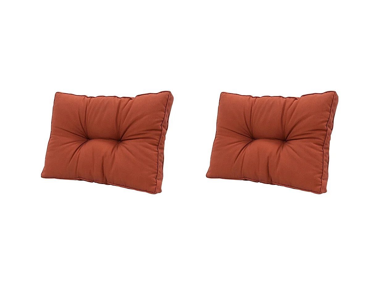 Coussin de dossier Florance Panama Terra - Environ 43 x 60 cm - Lot de 2