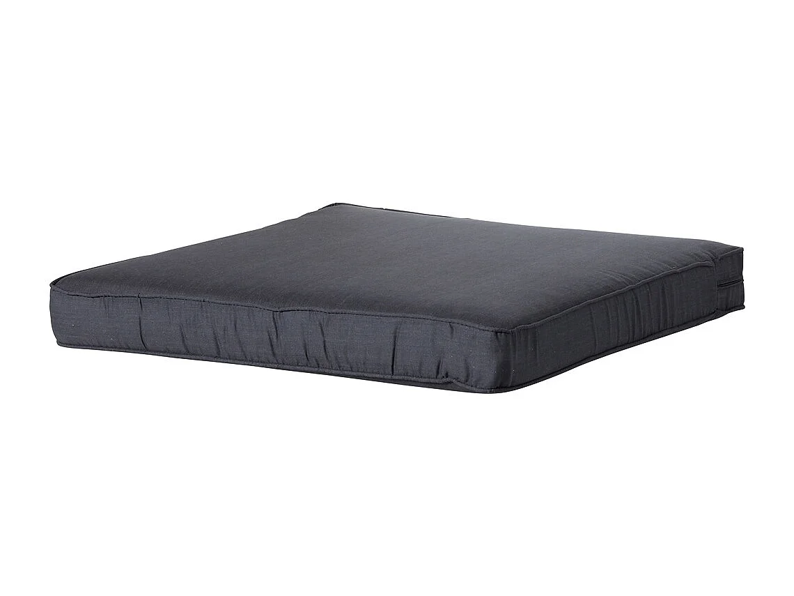 Coussin de siège Lounge Basic noir - Environ 60 x 60 cm - Lot de 2