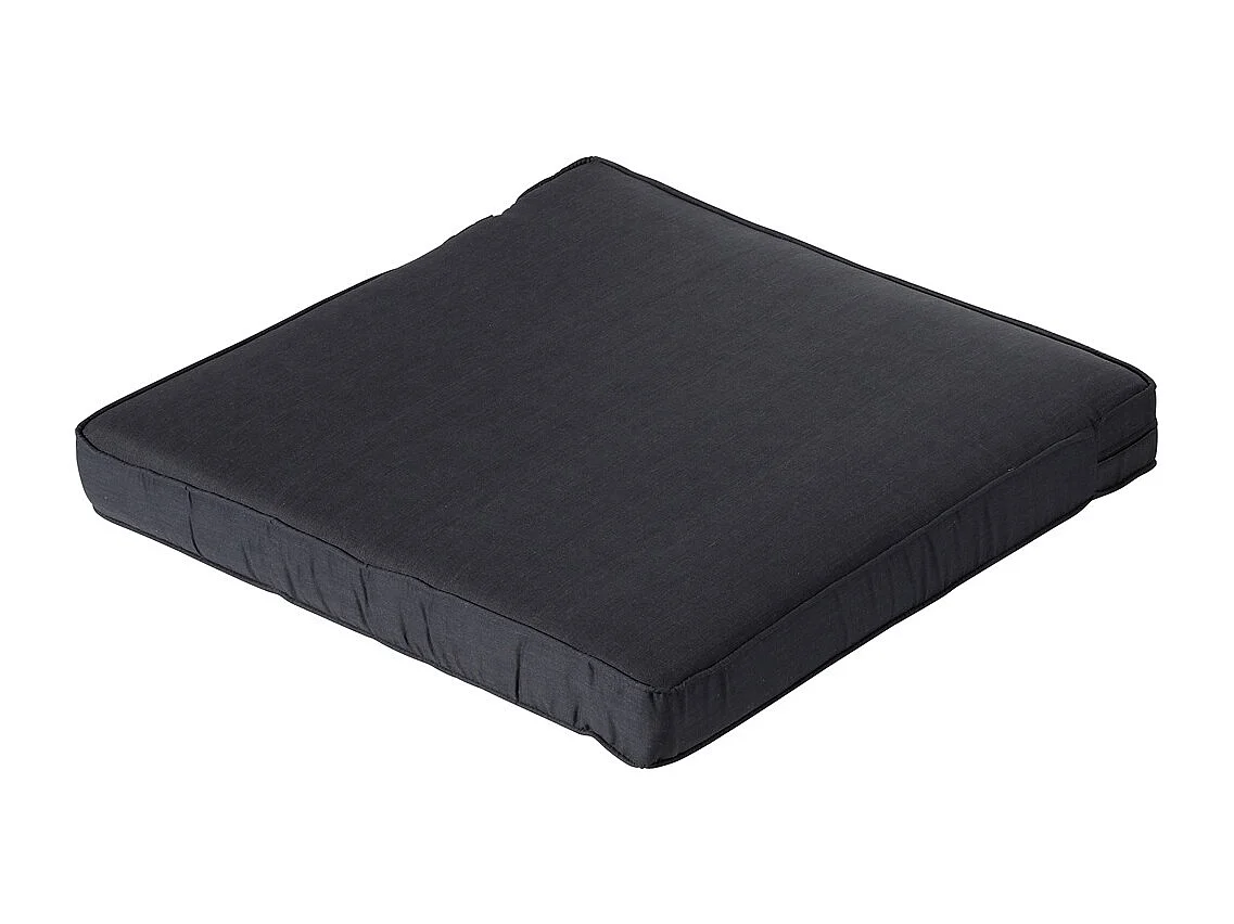 Coussin de siège Lounge Basic noir - Environ 60 x 60 cm - Lot de 2