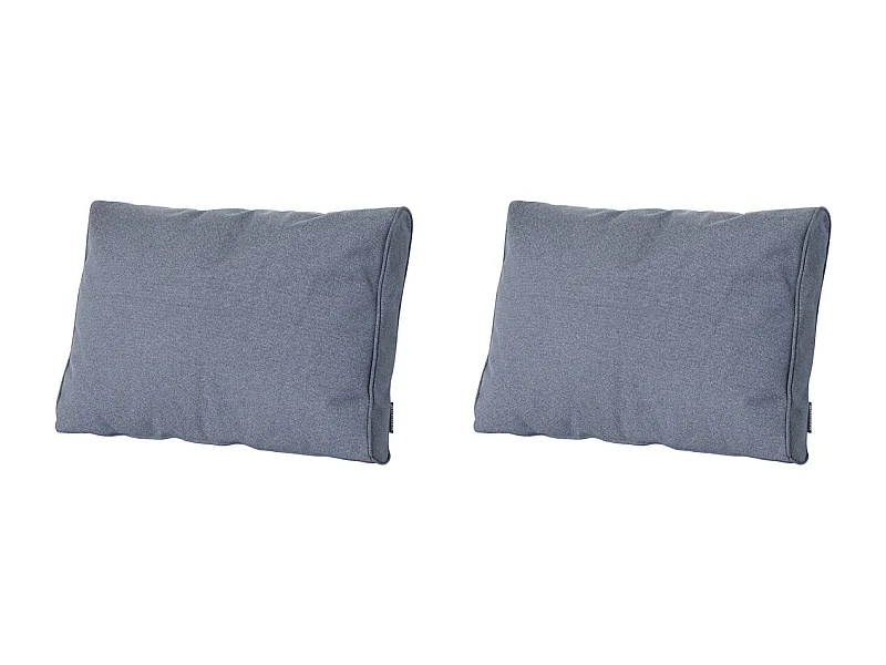 Lounge Profi-Line Manchester gris denim - Env. 43 x 73 cm - Lot de 2