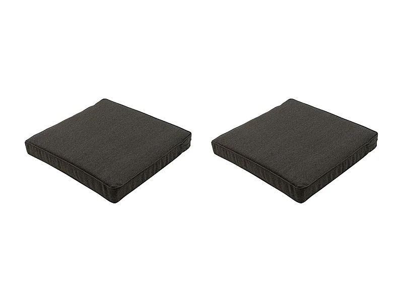 Coussin d'assise Lounge Profi-Line en toile éco+ gris foncé - Dimensions approximatives : 60 x 60 cm - Lot de 2